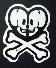 Sticker Decal Matte Look "Twin Skulls" Laptop, Notebook, Stickerbomb ...