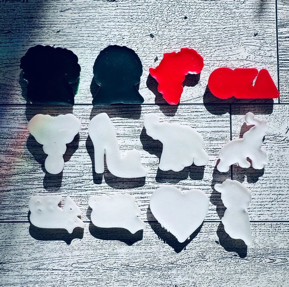 Parches planos de silicona Delta Sorority rojos y blancos/dijes griegos D9 hágalo usted mismo Foto 2 de 4