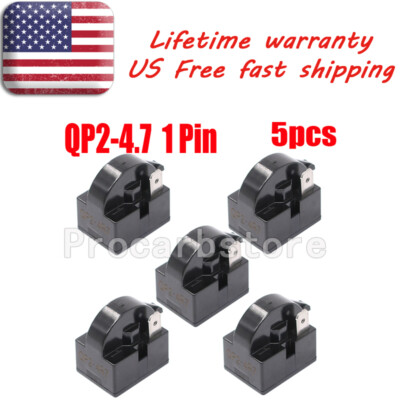 Refrigerator Start Relay 3 Pin QP2-4.7 Start Relay PTC - 3-Pin, 4.7 Ohm For Danby, Magic Chef, Kenmore Fridges Magic Chef Black Refrigerators - Foto 11