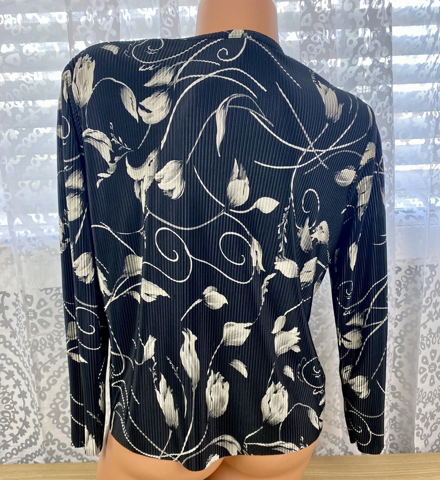 Rafael Petite Cardigan Black White P/S Sweater Business Casual Dress up