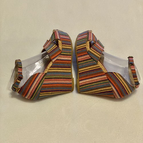 ROCKETDOG Espadrille Wedges 9 M Striped Sandals Bohemian Boho Festival - Picture 7 of 11