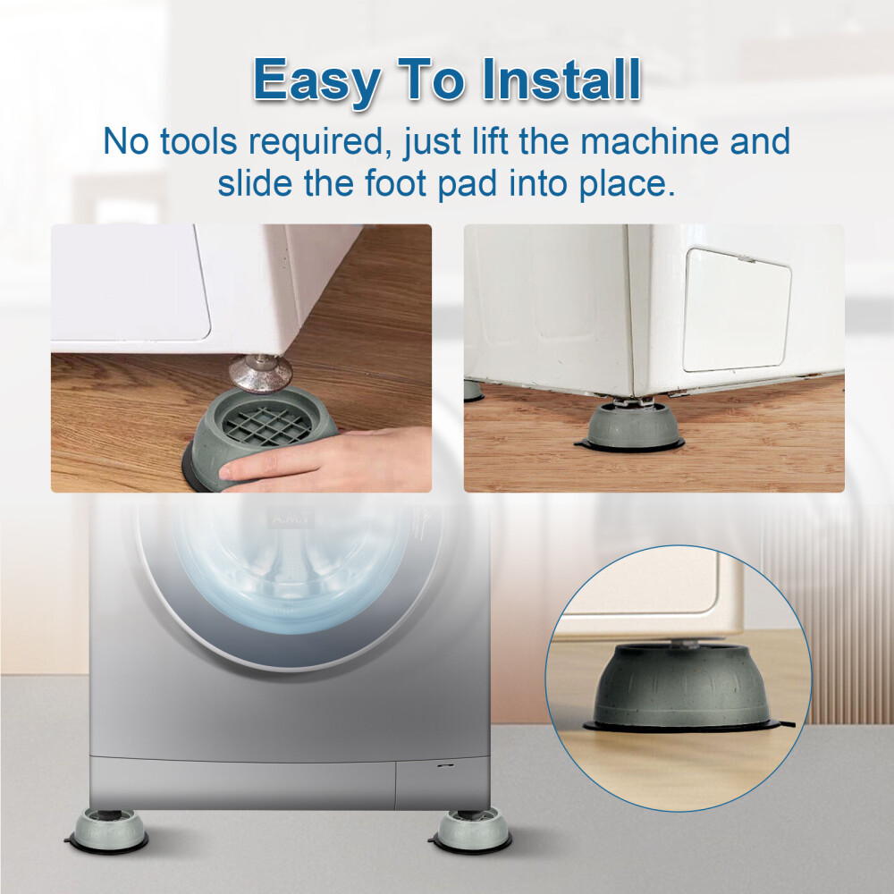 8PCS Anti Vibration Washing Machine Mats Support AntiSlip Rubber Feet Base Pads eBay