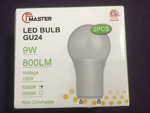 Master,LED BULB GU24,9w 800lm voltage 120v