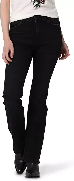 Wrangler Women's High-Rise Bootcut stretch Jean, color and s