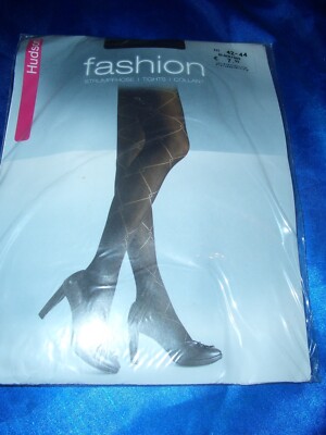 Sexy Hudson Fashion gemusterte Strumpfhose Gr. 42-44 schwarz Tights OVP