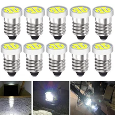 10Pcs E10 Flashlight Replacement Bulb DC 12V Torches Work Light Bulbs White