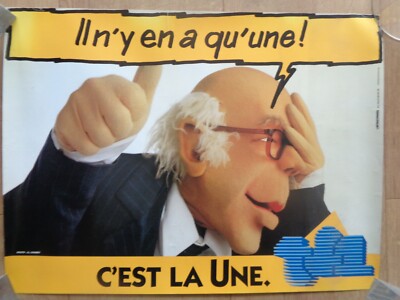 OLD ADVERTISING POSTER TF1 Baby Show ''There's Only One! C'est la une''