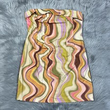 Wild Fable Twill Tube Bodycon Strapless Dress Neutral Wave Size Medium