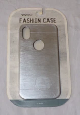Vivitar Fashion Case Apple iPhone X Cell Phone Cover Stainless Steel Metal