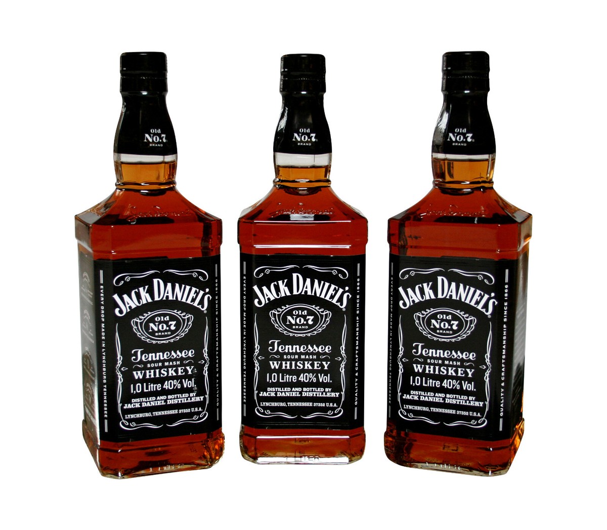 Jack Daniels Tennessee Whiskey Old No. 7 40% 3 Flaschen x 1