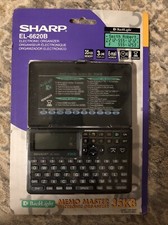 New Sharp EL-6620B Electronic Organizer Memo Master 35KB Backlight Black