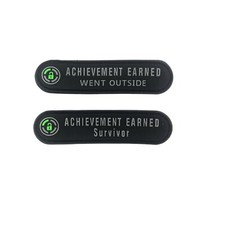 Achievement Earned 2 Piece Funny Patches  PVC Hook - 3.5 X 0.75 -WY2,WY5 