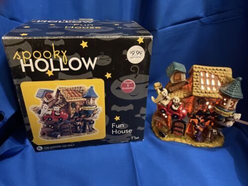 Spooky Hollow 2002 Lighted Porcelain Halloween House Works - Picture 17 of 21