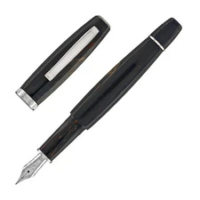 Scribo Feel Fountain Pen in Blu Califfo with Ruthenium Trim, 18K Medium Nib