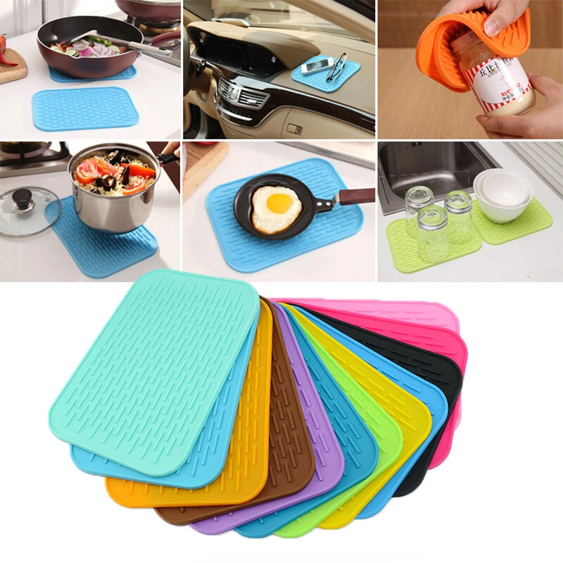 Non-slip Heat Resistant Silicone Mat Kitchen Trivet Pan Hot Pan Stand  Holder Pad