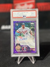 2023 Topps Chrome Update Edouard Julien Purple Speckle Auto /299 PSA 9 #AC-EJU
