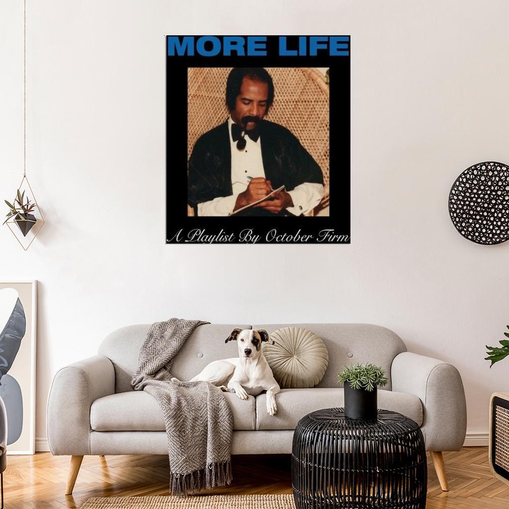 【額縁付き】 drake more life アルバムデザイン A2ポスター 159-a_DINA_black_7b442f13-6f8b