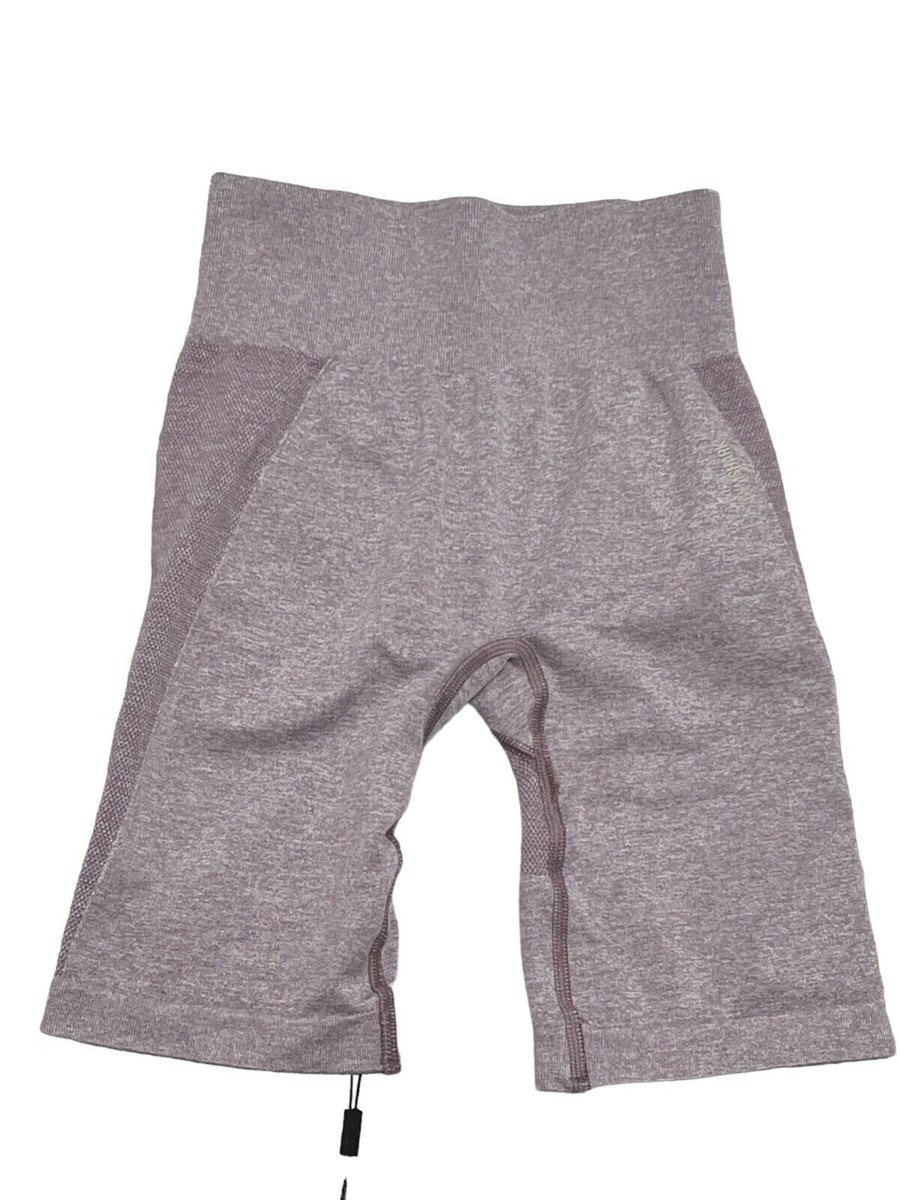 GYMSHARK Womens Flex Highwaist Shorts Purple Marl/Pebble Grey S - Main Image