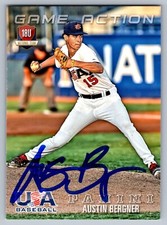 AUSTIN BERGNER RC SIGNED IP 2015 PANINI USA BASEBALL #71 GAME ACTION ROOKIE AUTO