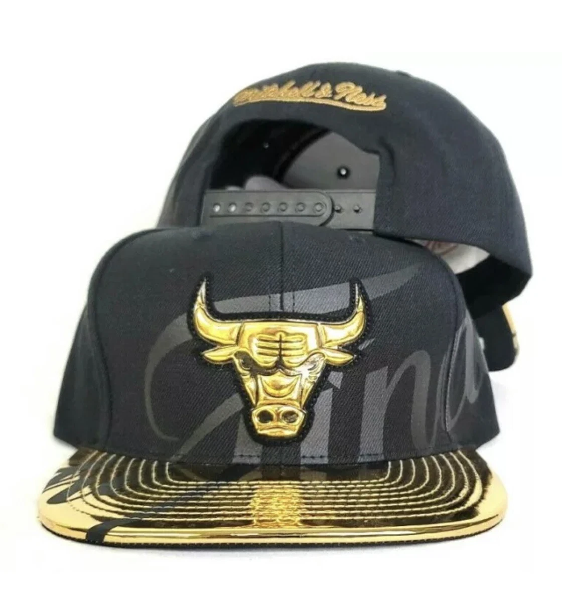 black and gold hat