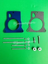 Blue Throttle Body Spacer For 01-06 GMC Sierra 1500 & Chevy Silverado 4.3L V6
