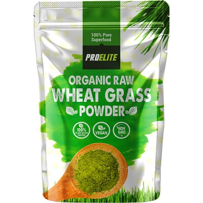 PROELITE Organic Wheatgrass Powder Premium Wheat Grass High Quality Everyday Superfood UK