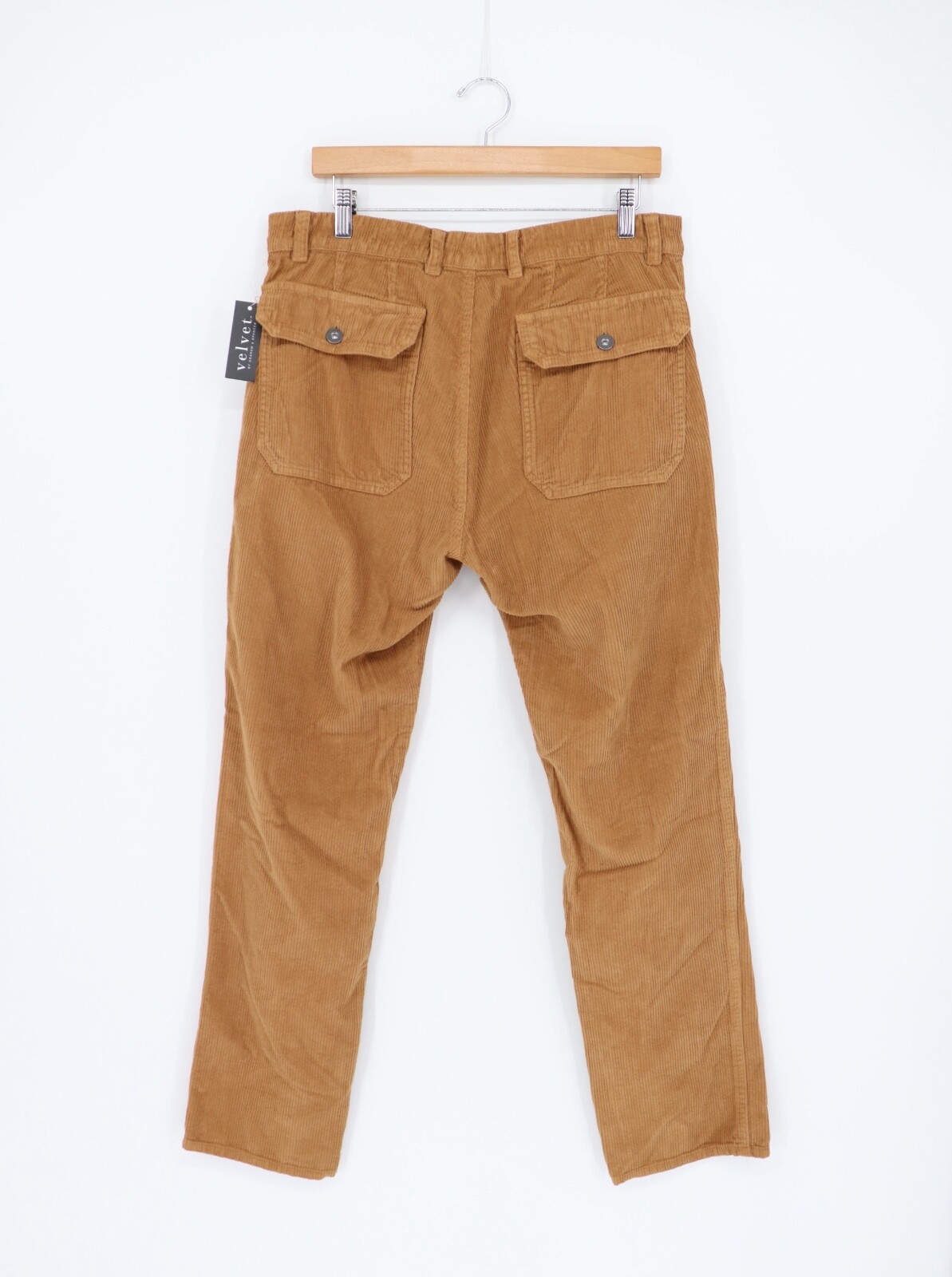 VELVET By Graham & Spencer Mens Juliard Cotton Corduroy Pants Camel M