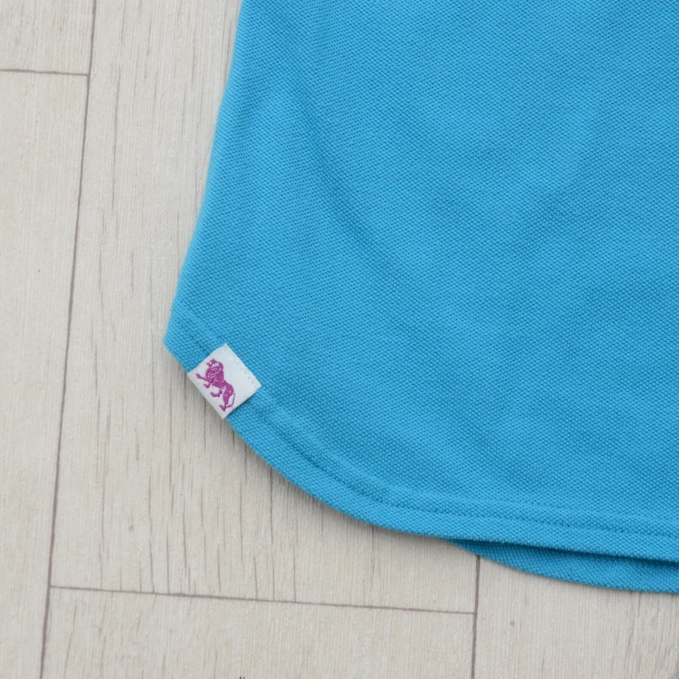 Camisa polo para mujer Lonsdale London azul rosa ribete talla 12 manga corta informal Foto 4 de 4