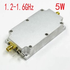5W RF Power Amplifier 1.2-1.6GHz Gain 40dB 12-18V SMA Female Header