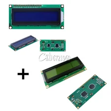 2pcs Blue + Yellow Backlight 1602 16x2 Character LCD Display Module HD44780 LCM