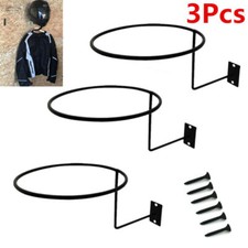 Soporte para casco de motocicleta de acero negro 3 piezas soporte para gancho de montaje en pared soporte para chaqueta