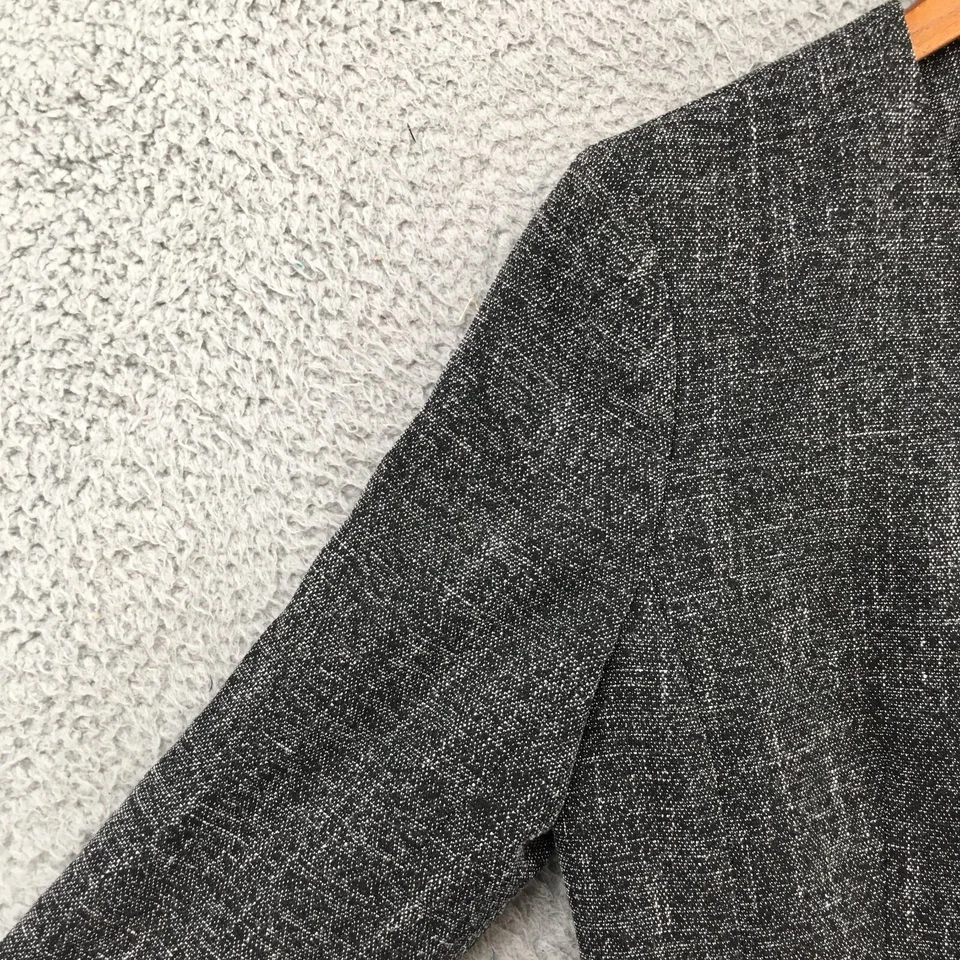 Ann Taylor заводской блейзер женщин 8 миниатюрный серый 3/4 рукав скрытый кнопка спереди - Изображение 4 из 4