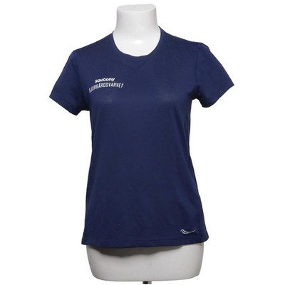 Saucony, T-shirt, Größe: S, SAW800370-SD AW22, Blau, Recyceltes Polyester #AIX