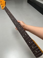 J Bass Yellow 20fret Rosewood flame maple Electric Bass Neck Gloss 34in Bone nut