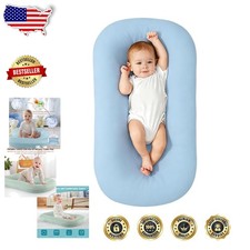 Newborn Essential Blue Support Cushion  Safe CPC Certified Cotton, Play Mat
