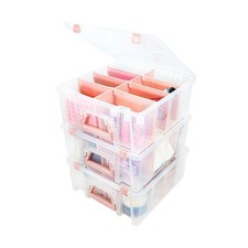 ArtBin Super Satchel Double Deep 3 Pack 8-Compartment Box Rose Gold