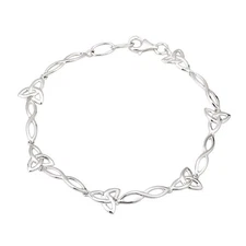Sterling Silver Celtic Trinity Knot Bracelet