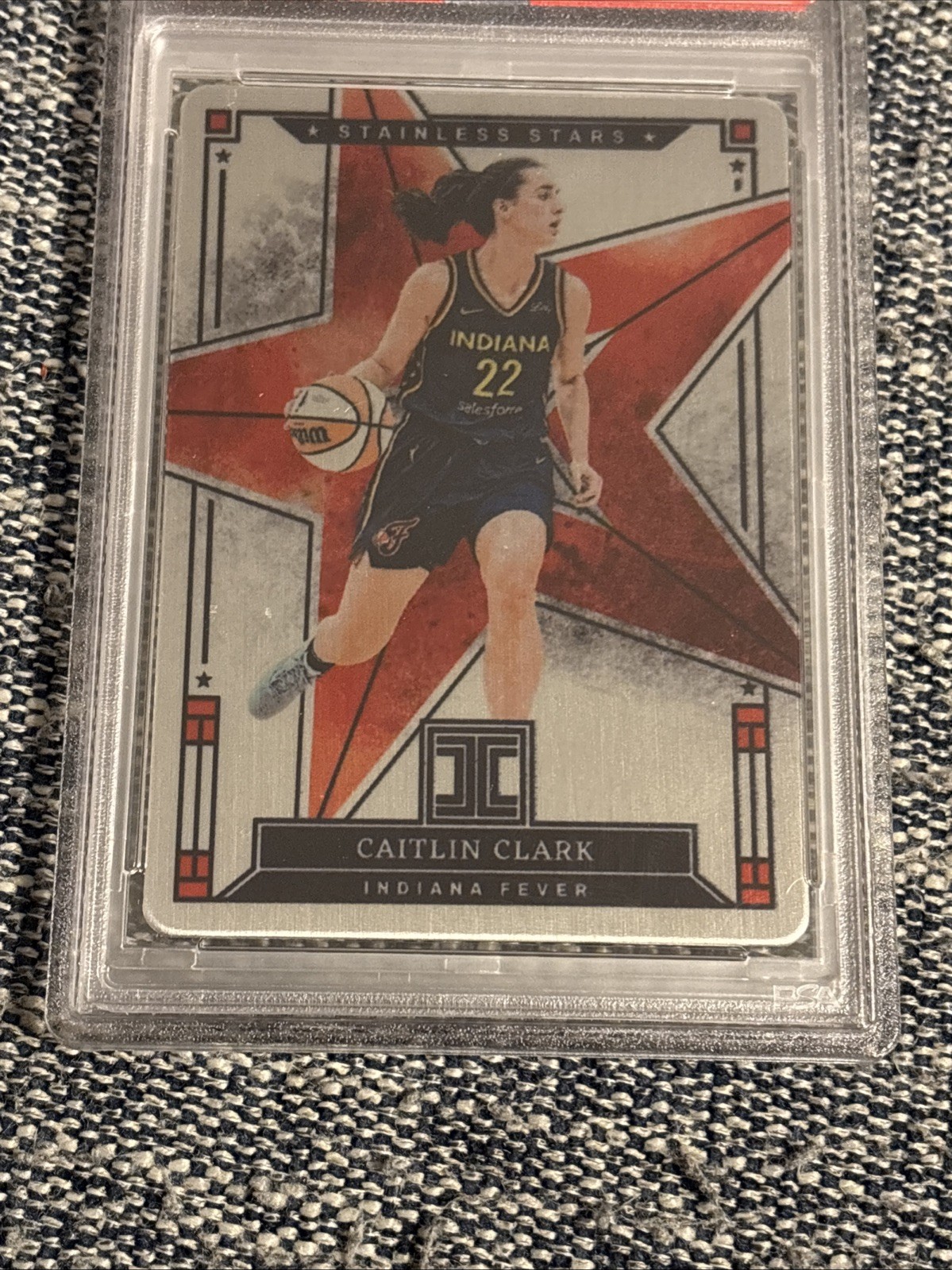 2025 Impeccable WNBA Caitlin Clark Stainless Stars PSA 8 17/99 Fever view 4
