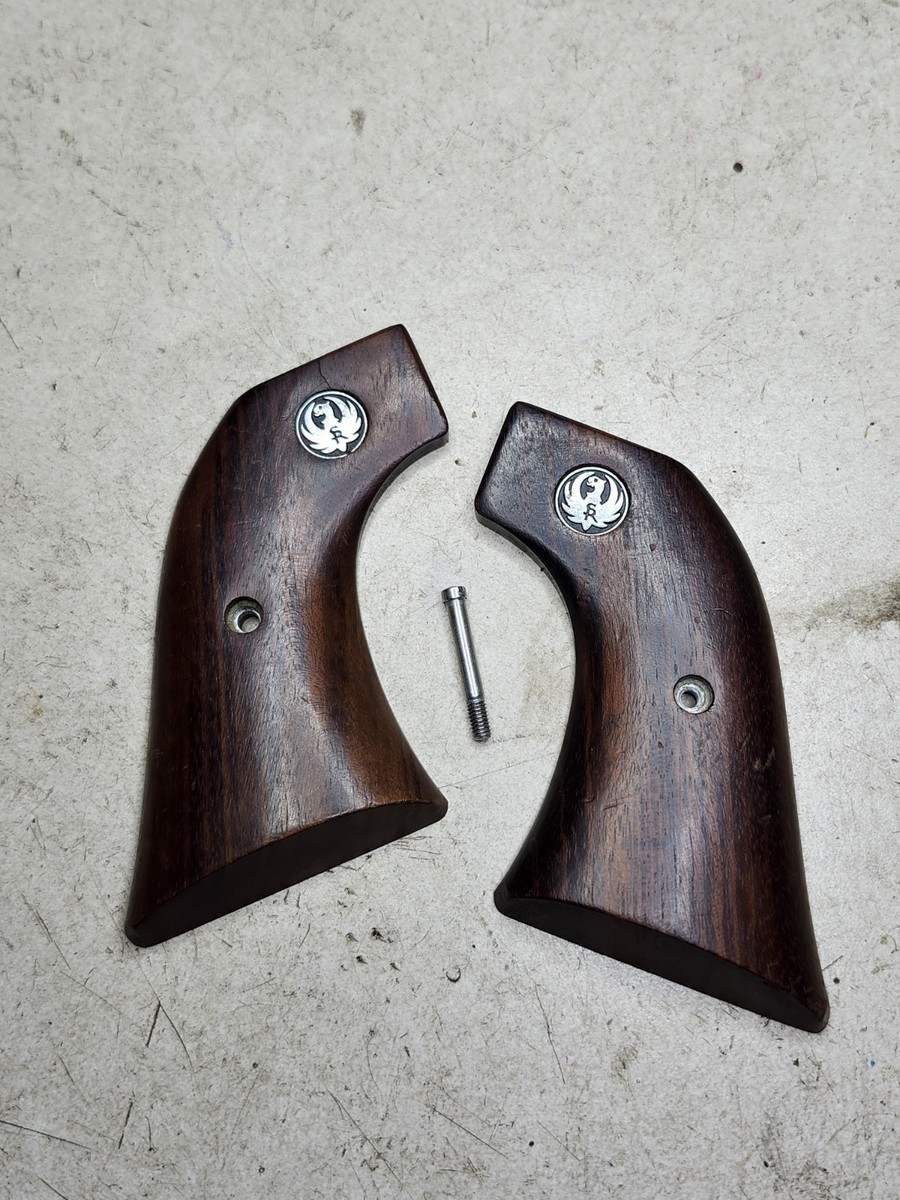 OEM Ruger SUPER Blackhawk Factory Wood Grips & Screw SBH Square