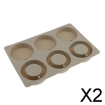 2X 6 Hohlräume Silikon Aroma Trockenblumen Wachstablette Kerze Form Zum Selbermachen