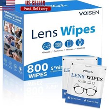 Lens Cleaning Wipes 800 Pack Individually Wrapped Safe Fast Dry Gentle Clean New