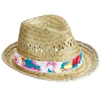 Stylischer Fedora Hut FüR Den Sommer Damenhut Karneval Und Mottopartys In Beige
