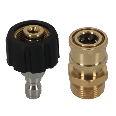 #ad M22 14mm to 1 4quot; Brass Coupler for Pressure Washer Gun Quick Connect 5000 PSI $18.22