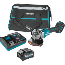 Makita GAG01M1 40V Max XGT Brushless Cordless 4‑1/2” / 5" Angle Grinder Kit, wit