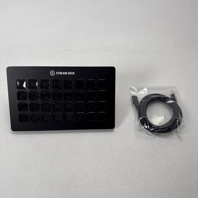 Elgato Stream Deck XL 32-Key Macro Controller Stand USB-C Cable Tested Works