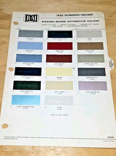 1966 Plymouth Paint Chips Rm Valiant Barracuda Belvedere Fury Gtx Satellite Chip