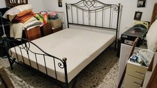 letto matrimoniale in ferro battuto Bontempi più rete a doghe matrimoniale