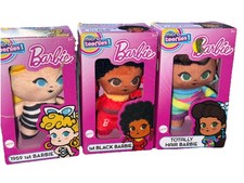 Set of 3 Barbie Micro Teenies Plush Basic Fun 1959 1st, 1st Black, Totally Hair