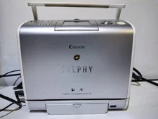 Canon SELPHY ES1 Digital Compact Photo Thermal Printer Silver White Powers On