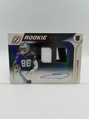 CeeDee Lamb RPA /50 2020 Zenith Football #94 Rookie Auto Patch Cowboys